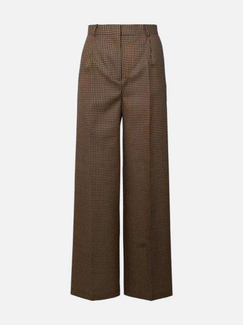 Two-tone wool trousers