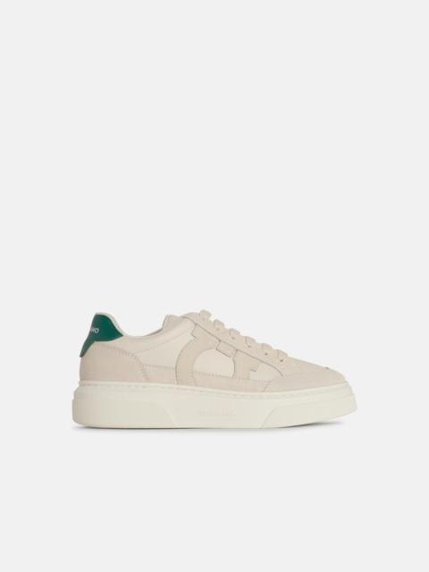FERRAGAMO Low cut sneaker with Gancini outline | REVERSIBLE