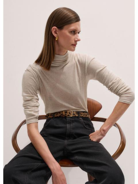 ME+EM Sheer High Neck Top