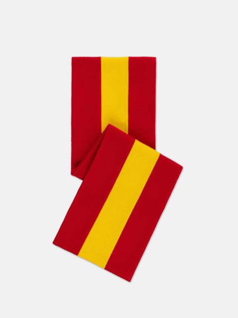 J. PRESS MADE-IN-ENGLAND RED & YELLOW WOOL SCHOOLBOY MUFFLER