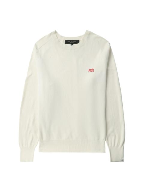 rag & bone logo-embroidered cotton sweatshirt
