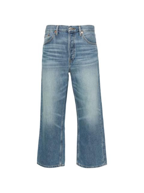 mid-rise cropped jeans