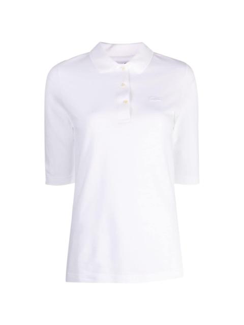 LACOSTE logo-embroidered cotton polo shirt