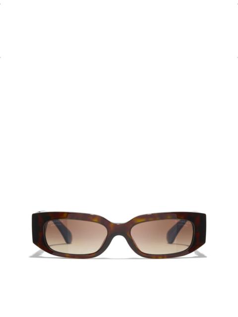 CHANEL CH5544 Rectangle Acetate Sunglasses