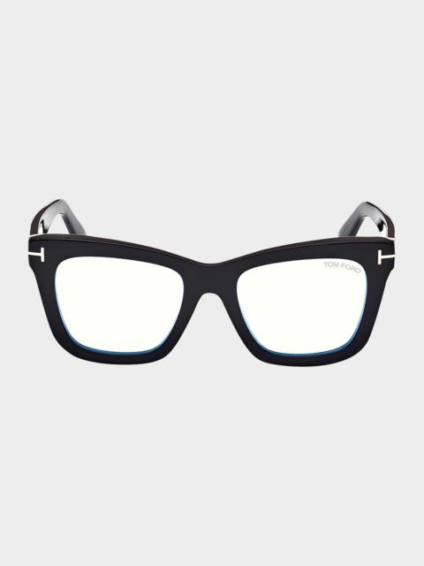TOM FORD Acetate Square Blue-Block Optical Frames