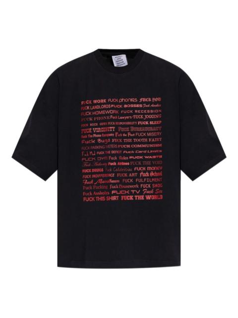 VETEMENTS text-print short-sleeve T-shirt
