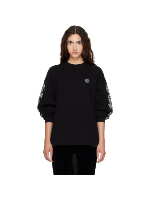 VETEMENTS Black Biker Cross Logo Long Sleeve T-shirt