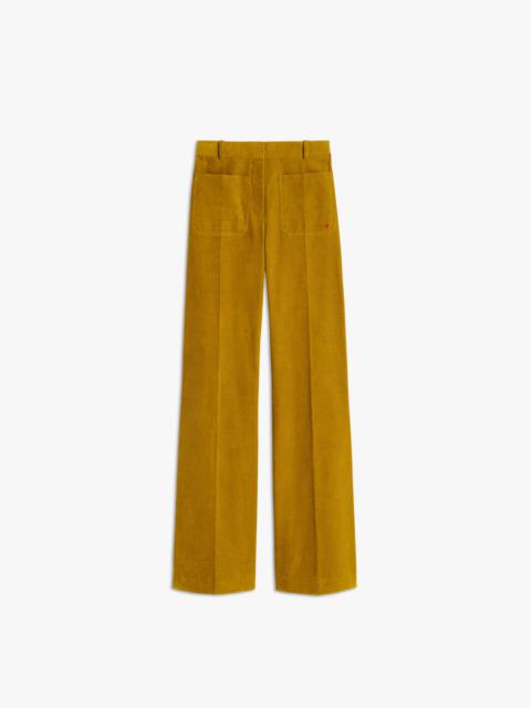 Victoria Beckham Corduroy Alina Trouser in Moss Green