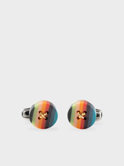 Paul Smith 'Artist Stripe' Button Cufflinks