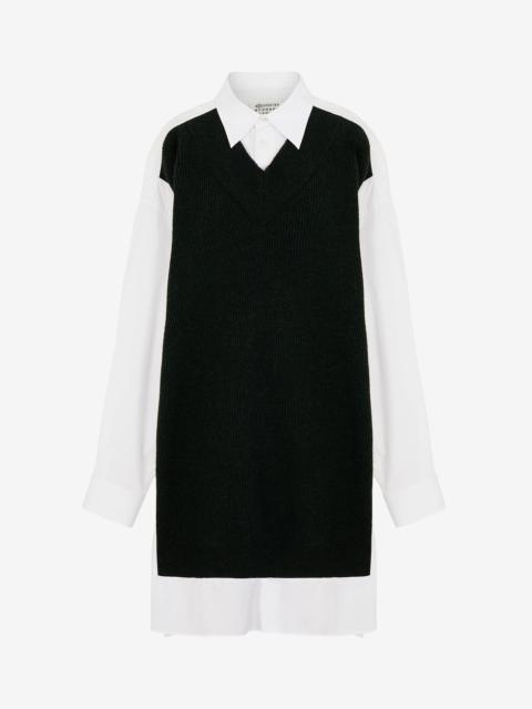 Maison Margiela Oversized poplin contrast shirt