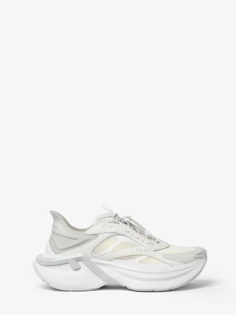 FENDI Fendi F-Light Sneakers White leather and mesh low-tops