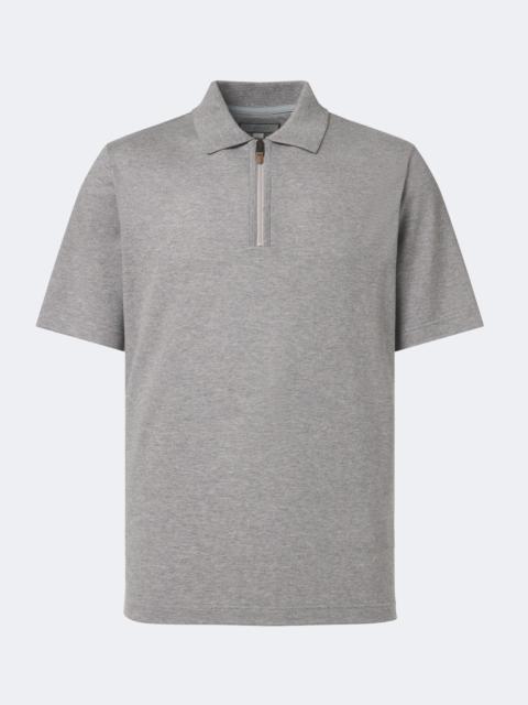 Canali Cotton and cashmere polo sweater