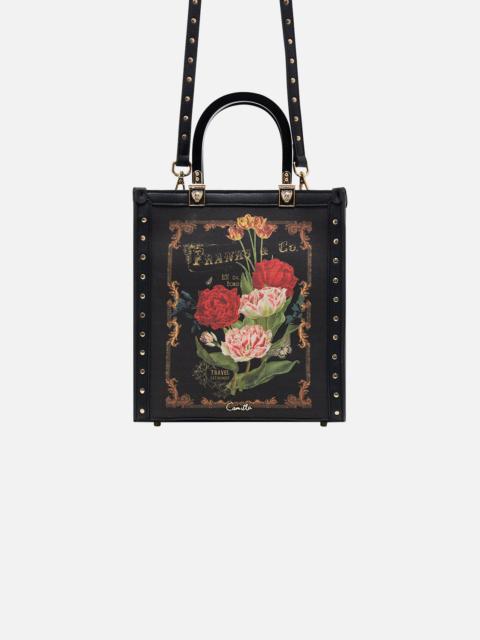 CAMILLA NORTH SOUTH TOTE WITH SMOOTH HANDLE