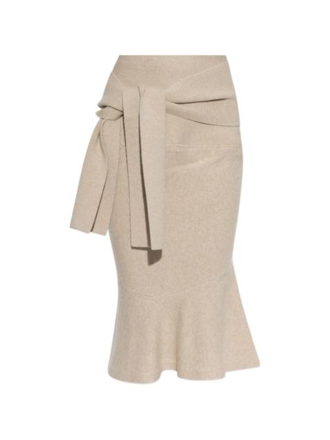 JACQUEMUS Fiocco tie-waist skirt