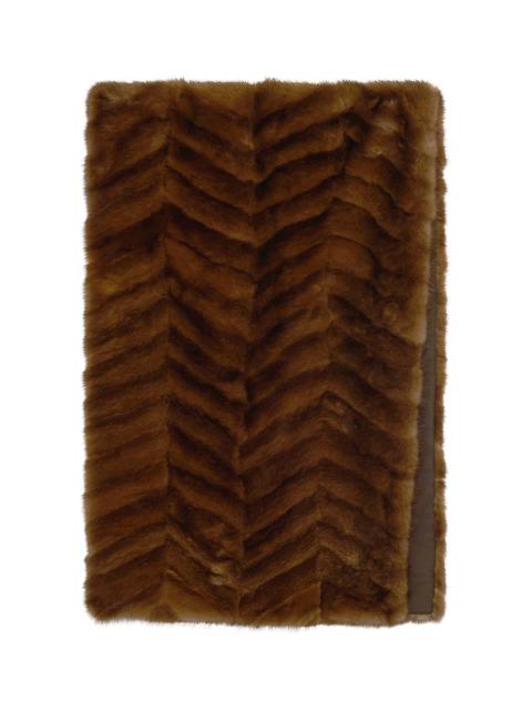 Nerina Scarf in Mahogany Recycled Mink Fur