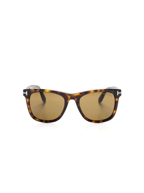 tortoiseshell square-frame sunglasses