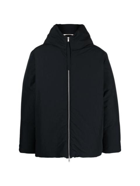 stand-up collar padded-design jacket