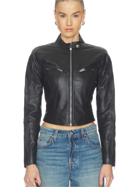 GRLFRND Danica Leather Racer Jacket