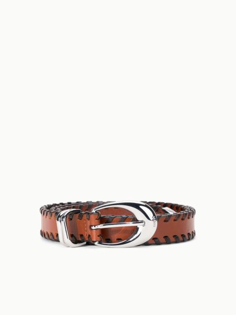 STAUD STAUD MOON METAL KEEPER BELT - 26 MM TABAC ESPRESSO