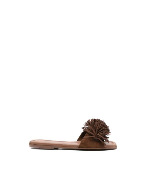 INUIKII Fringes Flower suede sandals