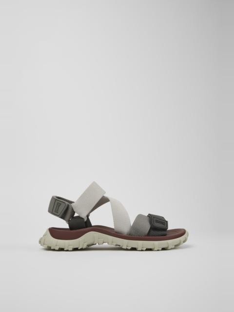 CAMPER Drift Trail Sandal Gray Textile Sandals for Women.