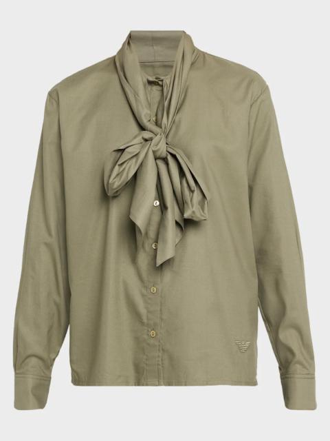 EMPORIO ARMANI Button-Front Scarf Shirt