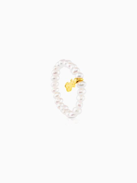 TOUS 18K solid gold TOUS Pearls Ring