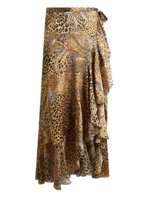 Etro Peau d'Ange silk midi skirt