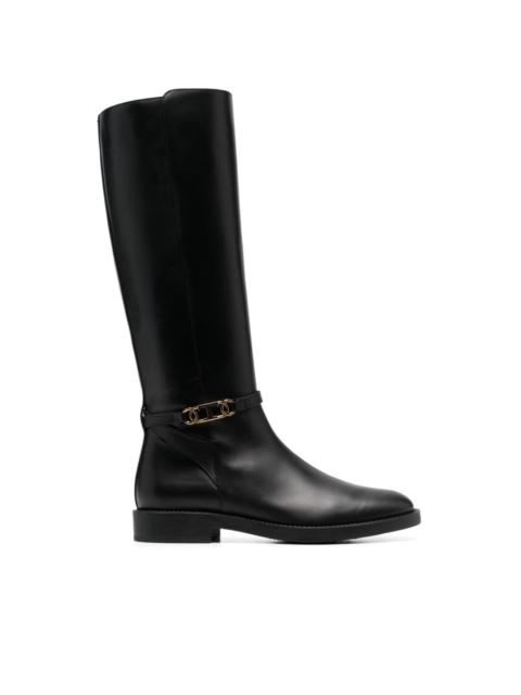 Tod's logo-plaque leather boots