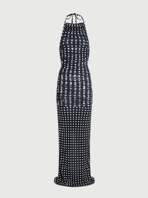 PATOU RECYCLED NYLON LONG DRAPED DRESS