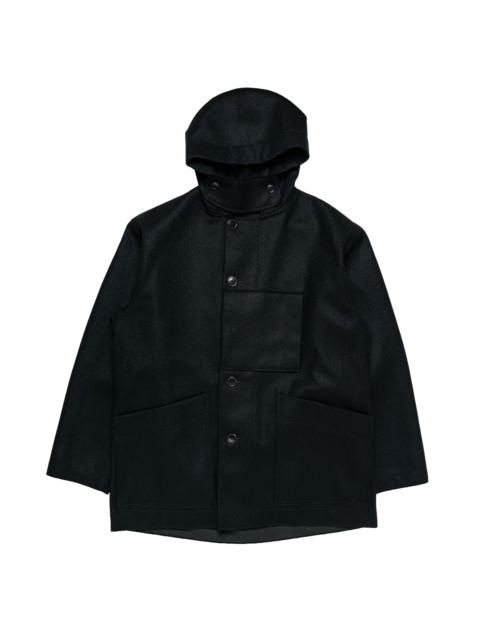 ARPENTEUR Lost & Found Kabig Wool Melton Black