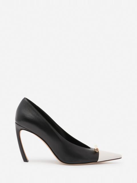 LEATHER SWING PUMPS WITH SEQUENCE BY LANVIN JEWEL