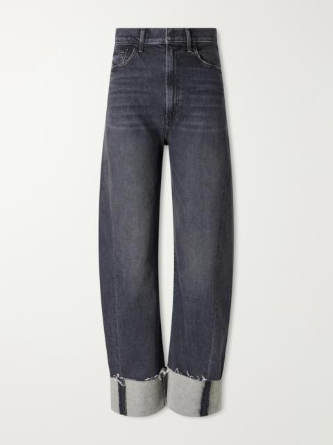 MOTHER The Half Pipe Ankle Cuff Fray High-rise Barrel-leg Jeans