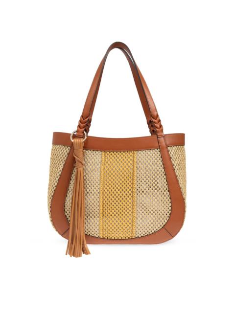 ULLA JOHNSON large mesh panelling tote bag