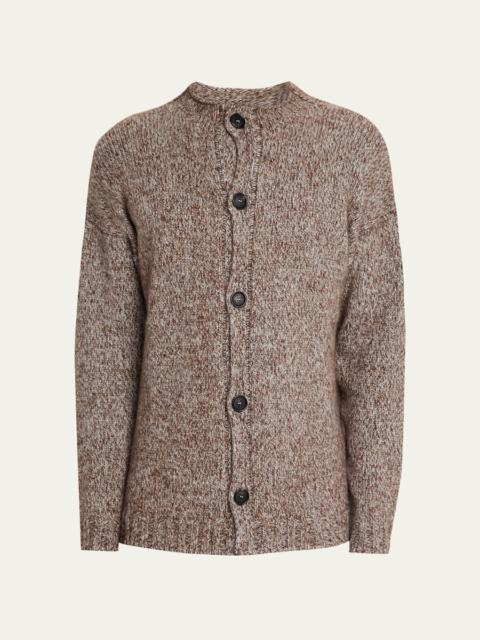 massimo alba Men's Two-Tone Wool and Cashmere Knit Cardigan