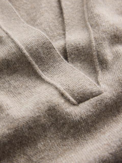 BODEN Elsie Cashmere Henley Sweater-Mink Melange