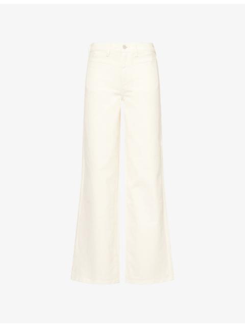 PAIGE Anessa Front-Yoke Wide-Leg Stretch-Denim Blend Jeans