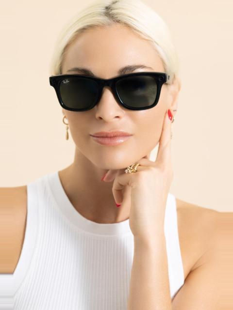 Ray-Ban Meta Wayfarer Sunglasses - Shiny Black Green