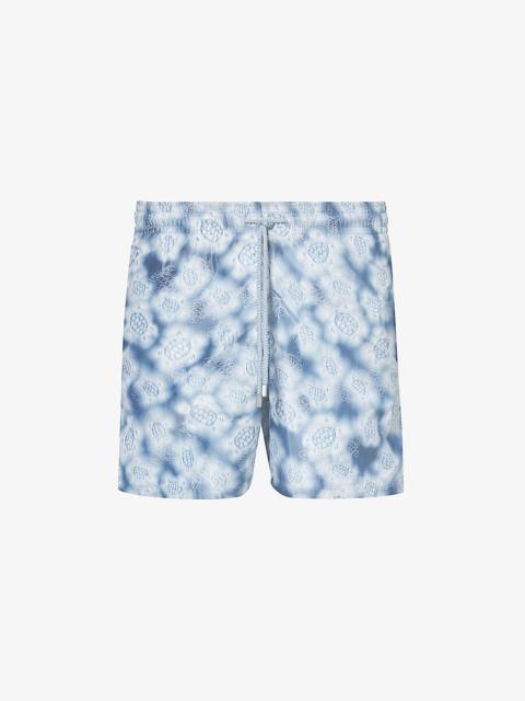 Moopea floral-print recycled-polyester and silk swim shorts