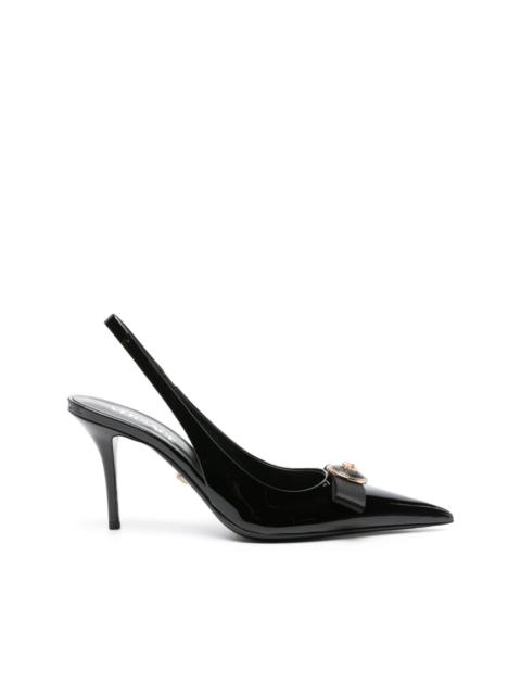 Gianni Ribbon 85mm slingback pumps