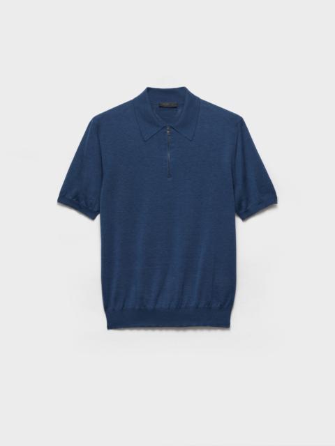 Prada Silk and cotton polo shirt