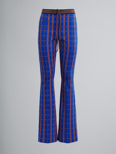 Marni BI-COLOURED JACQUARD TROUSERS