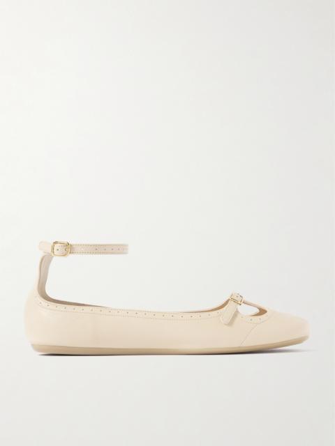 Chloé Misty Laser-cut Leather Ballet Flats