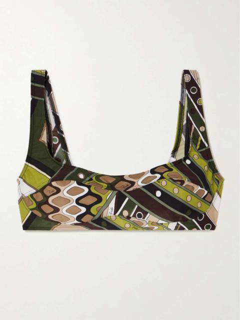 Printed bikini top