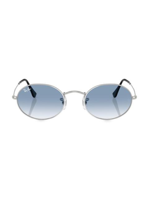 Ray-Ban Women's RB3547 54MM Oval Sunglasses - Gradient Blue Silver