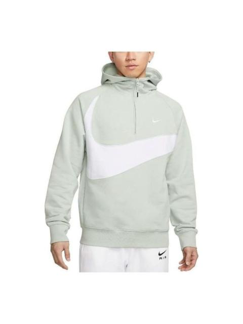 Nike Nike Sportswear 큰 Swoosh 반 지퍼 Hoodie (아시아 Sizing) '빛 실버 화이트' DX0567-034