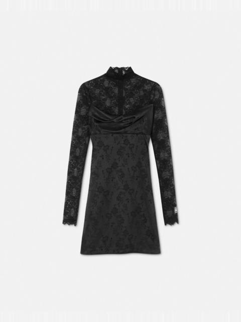 VERSACE JEANS COUTURE Lace Flowers Mini Dress