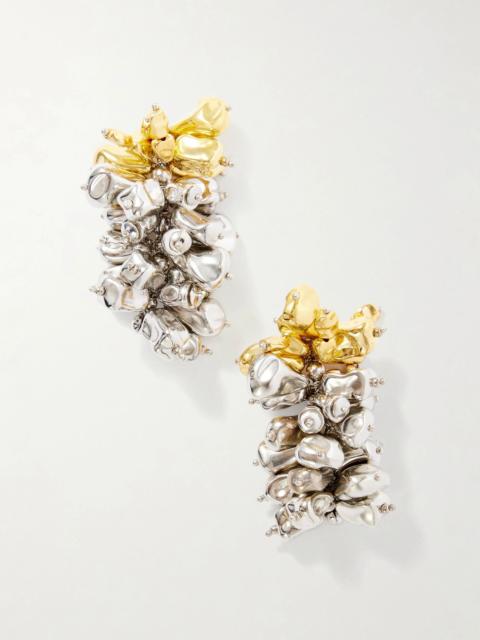 Dries Van Noten Silver and gold-tone earrings Silver