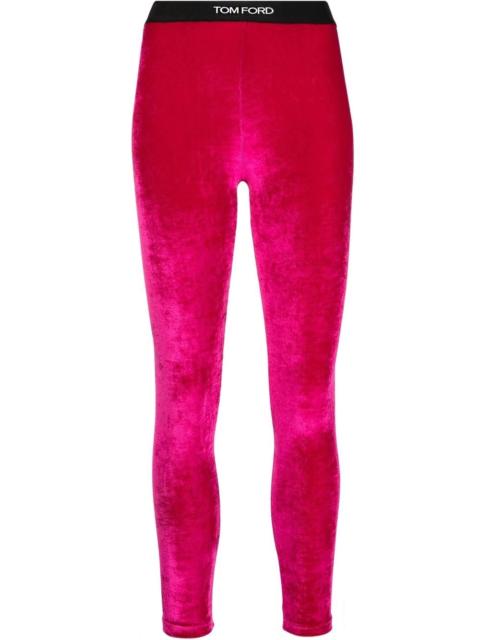 TOM FORD logo-waistband high-waisted leggings