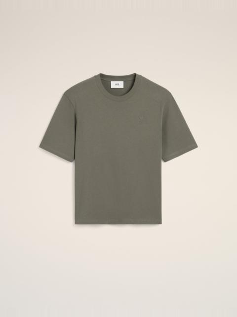 AMI Paris TAUPE COTTON TONAL AMI DE COEUR T-SHIRT